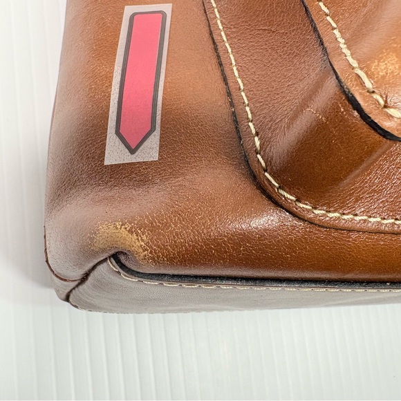 Patricia Nash Avellino Brown Full Grain Leather Adjustable Strap Crossbody Bag - Picture 10 of 16